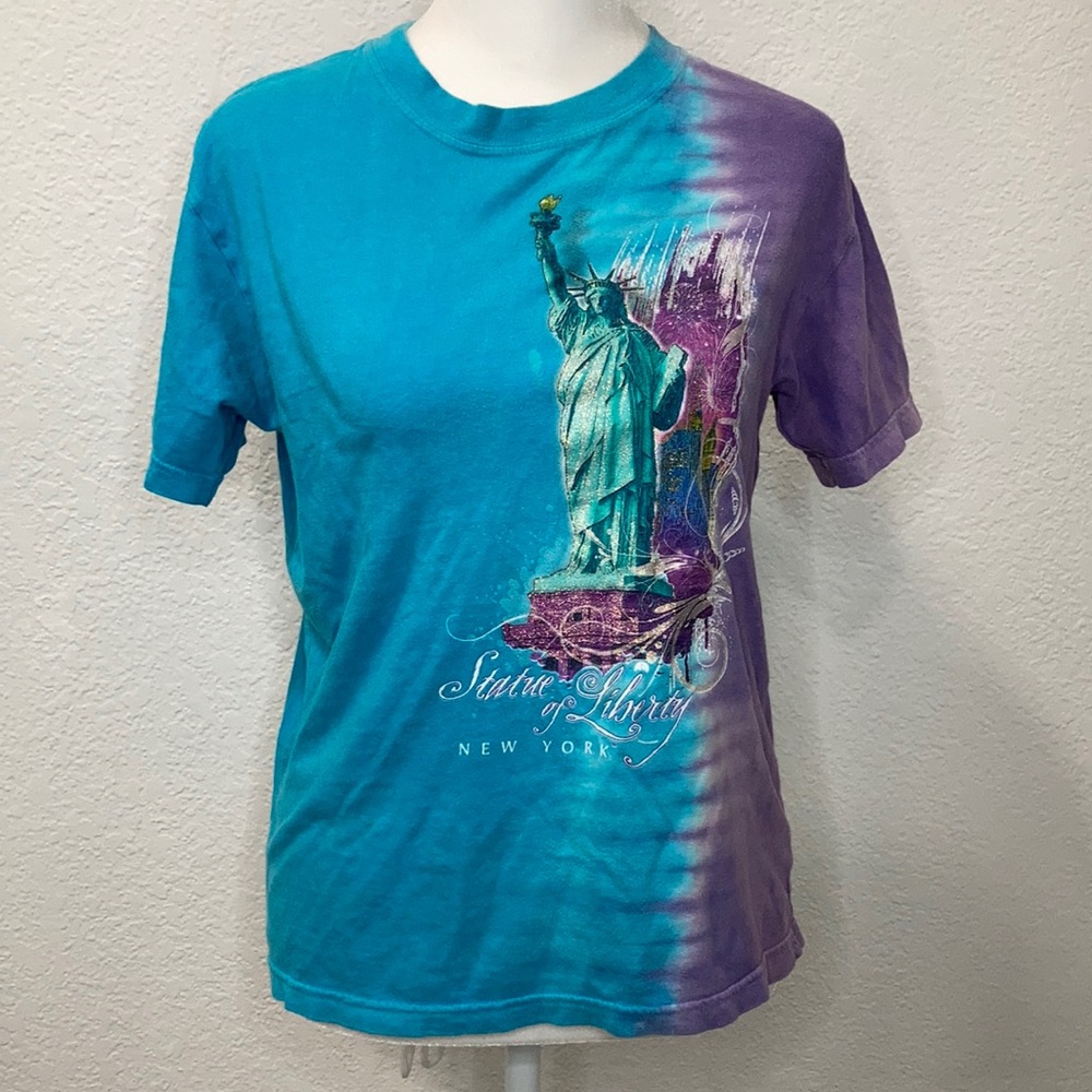 Kid-u-not Purple and blue Statue of Liberty tee